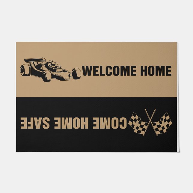 Car Race Doormat , Kid's Room Doormat (Front)