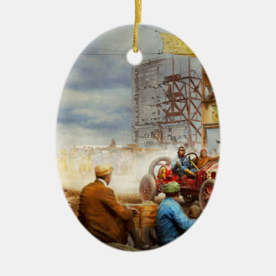 Car - Race - Eat my dust 1910 Ceramic Tree Decoration