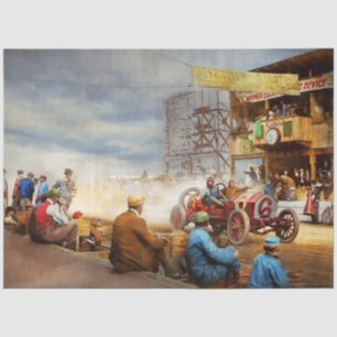 Car - Race - Eat my dust 1910 Tissue Paper