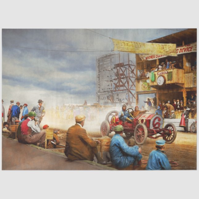 Car - Race - Eat my dust 1910 Tissue Paper (Front)