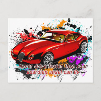 Car Race Postcard
