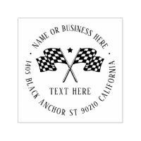 Car Race Track Chequered Flag Name Return Address