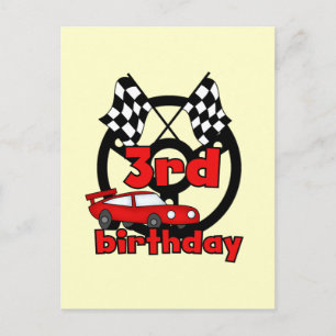 Car Racing 3rd Birthday Tshirts and Gifts Postcard