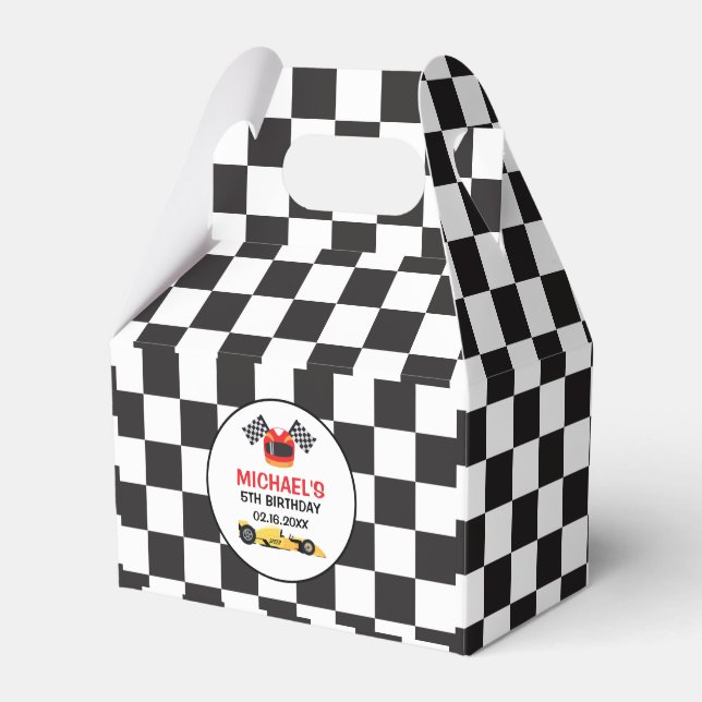 Car Racing Birthday Gift Box (Front Side)