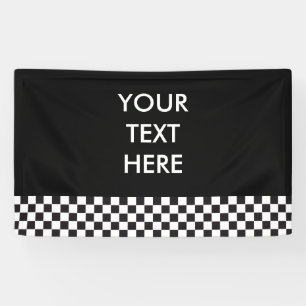 Car Racing / Chess Pattern + your backgr. & ideas Banner
