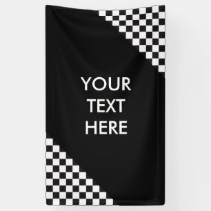 Car Racing / Chess Pattern + your backgr. & ideas Banner