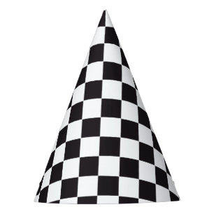 Car Racing / Chess Pattern + your backgr. & ideas Party Hat