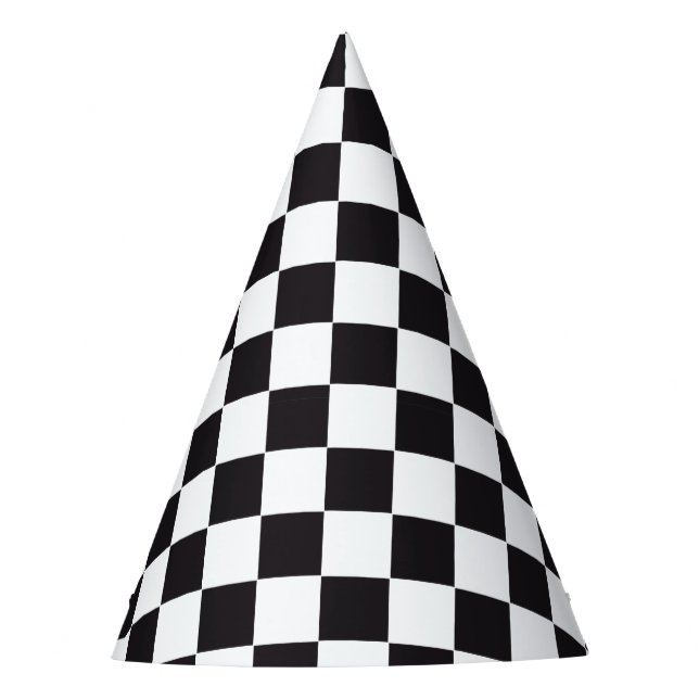 Car Racing / Chess Pattern + your backgr. & ideas Party Hat (Front)