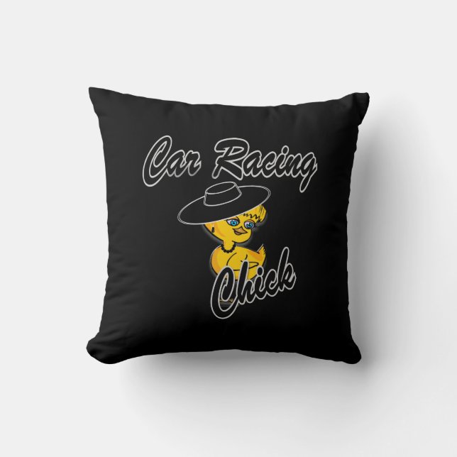 Car Racing Chick #4 Cushion (Front)