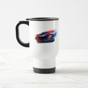 Car Racing Travel Mug – Speed Design with Car Raci