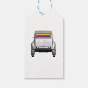 Car + rainbow gift tags
