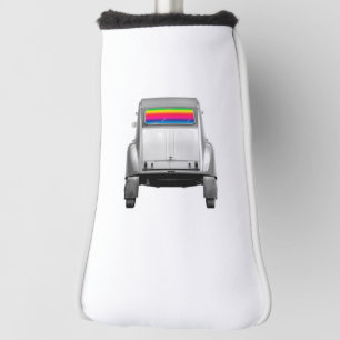 Car + rainbow golf head cover