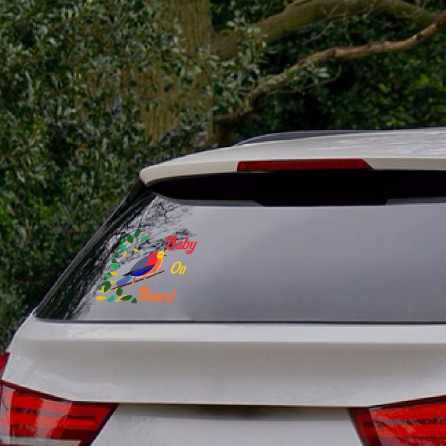Car rear Window Cling - Baby on board - bird (Creator Uploaded)