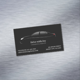 Car Rental Driver Magnetic Business Card