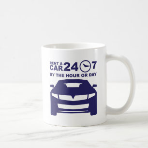 Car rentals by the hour or day 24-7 coffee mug