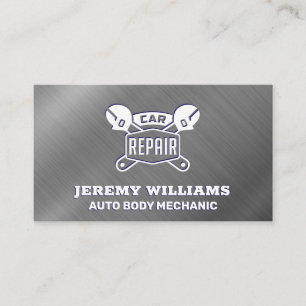 Car Repair Wrench   Metallic Business Card
