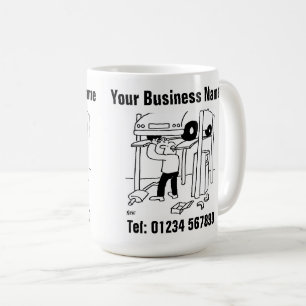 Car repairs and servicing Cartoon. Coffee Mug