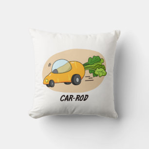 Car-rod Funny Carrot Pun Cushion