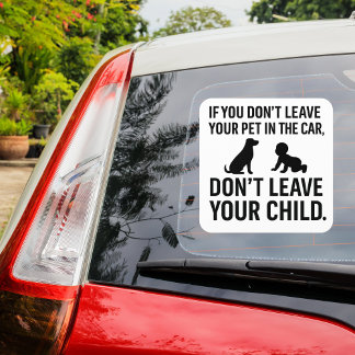 Car Safety Sticker Child Reminder