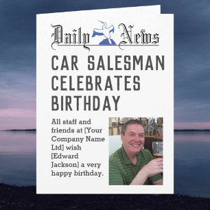 Car Salesman Birthday Card to Personalize
