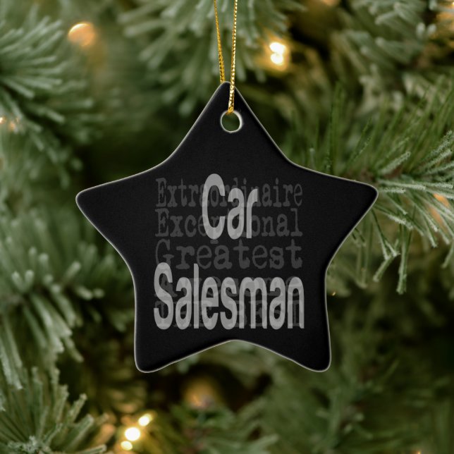 Car Salesman Extraordinaire Ceramic Tree Decoration (Tree)