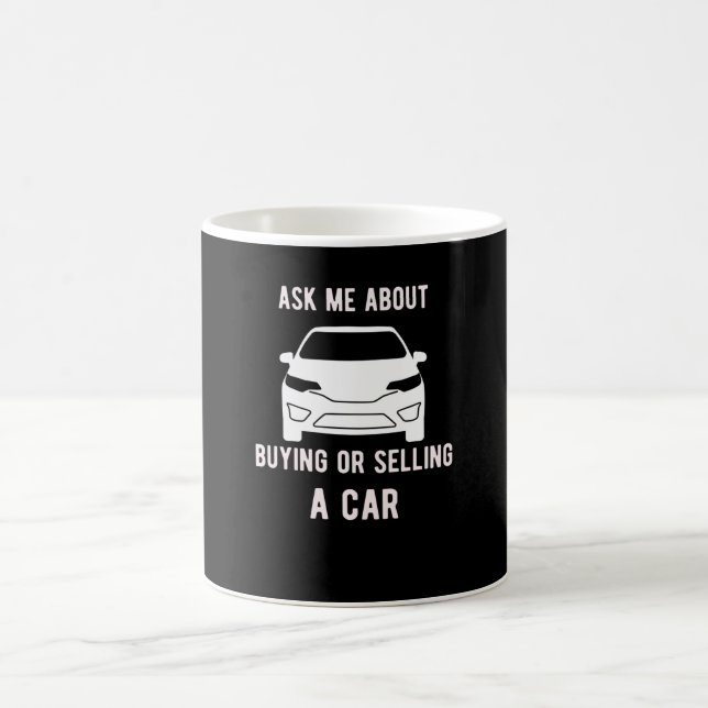 Car salesman gift for auto seller who love cars coffee mug (Center)