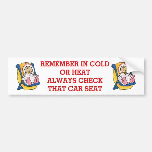 CAR SEAT BUMPER STICKER (Front)