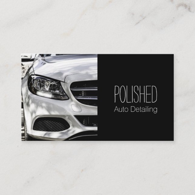Car Service Auto Detailing Business Card (Front)