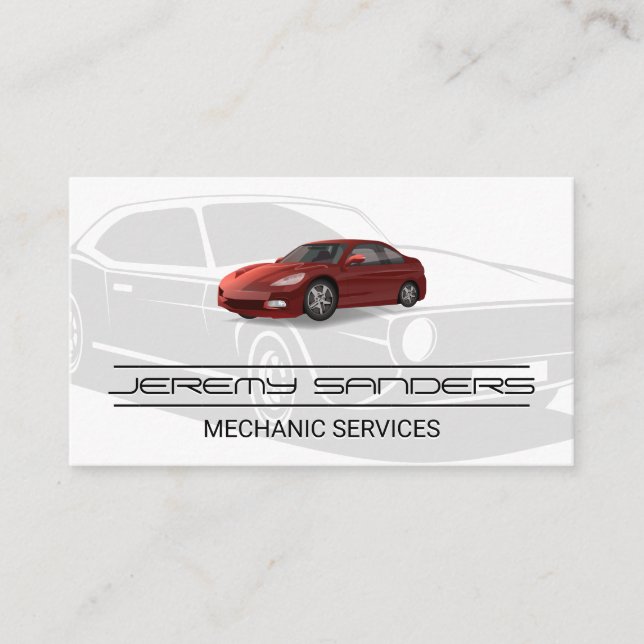 Car Service | Auto | Mechanic Business Card (Front)