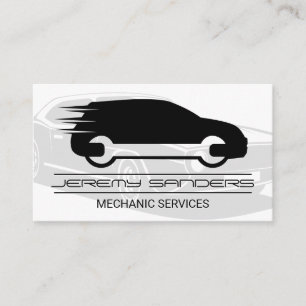 Car Service   Auto   Mechanic Logo Business Card