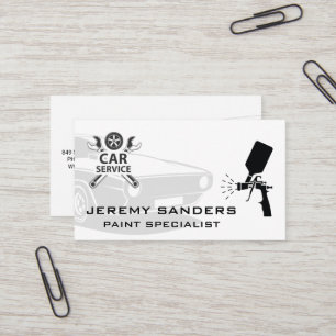 Car Service   Auto Paint Service Business Card