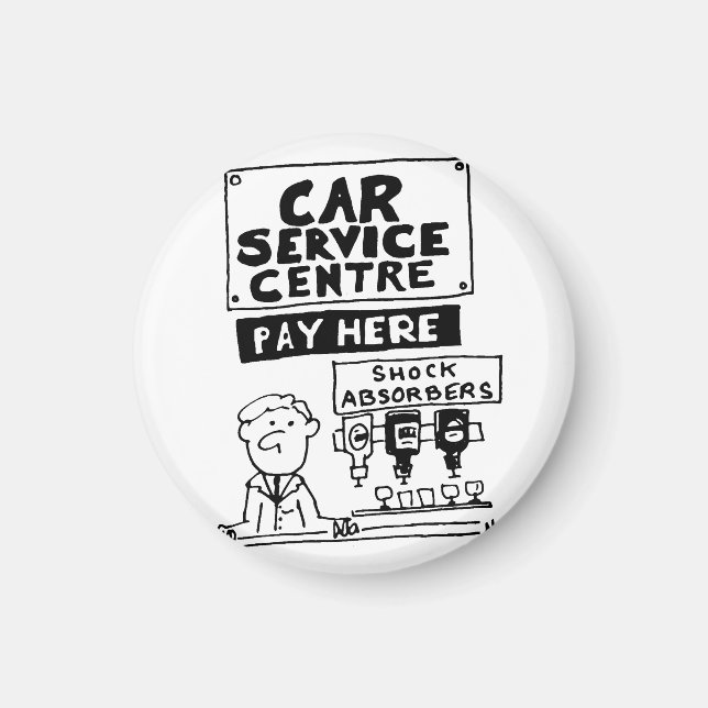 Car Service Centre Mechanics and Shock Absorbers Magnet (Front)