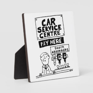 Car Service Centre Mechanics and Shock Absorbers Plaque