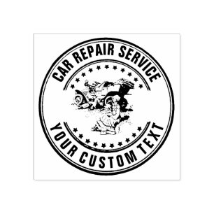 Car Service Repair Garage Owner Vintage Car Custom Rubber Stamp