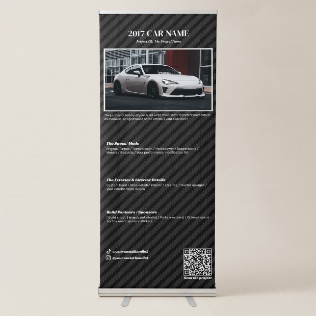 Car Show Modification List Retractable Banner (Creator Uploaded)