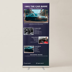 Car Show Spec Board Chameleon carbon Retractable Banner