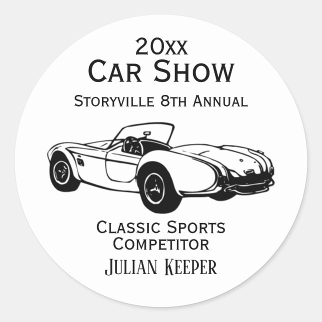 Car Show Stickers Customise (Front)