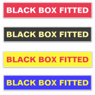 CAR SIGNS: BLACK BOX FITTED STICKERS