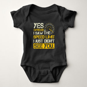 Car Speed lover Mechanics Racer Funny Dragster Baby Bodysuit