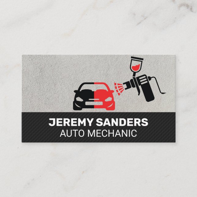 Car Spray Paint Logo Business Card (Front)