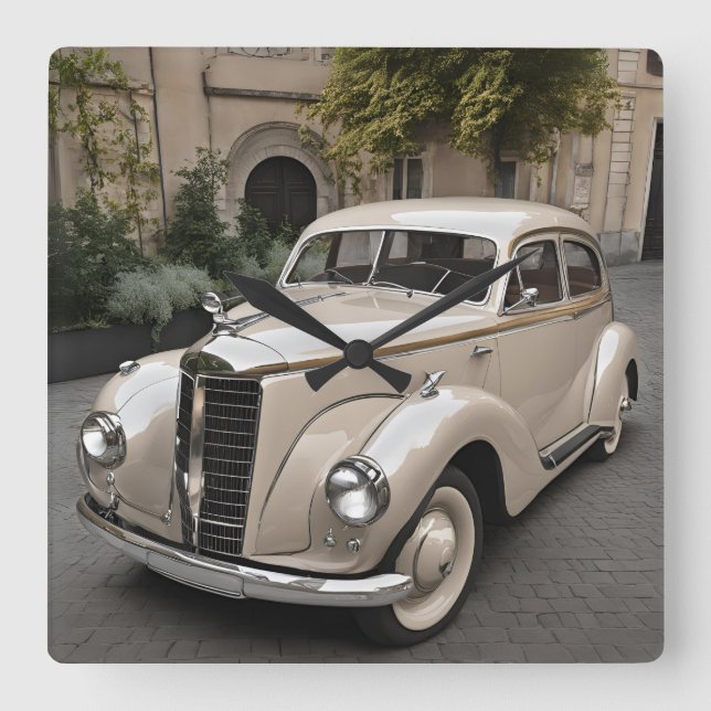 CAR SQUARE WALL CLOCK (Front)