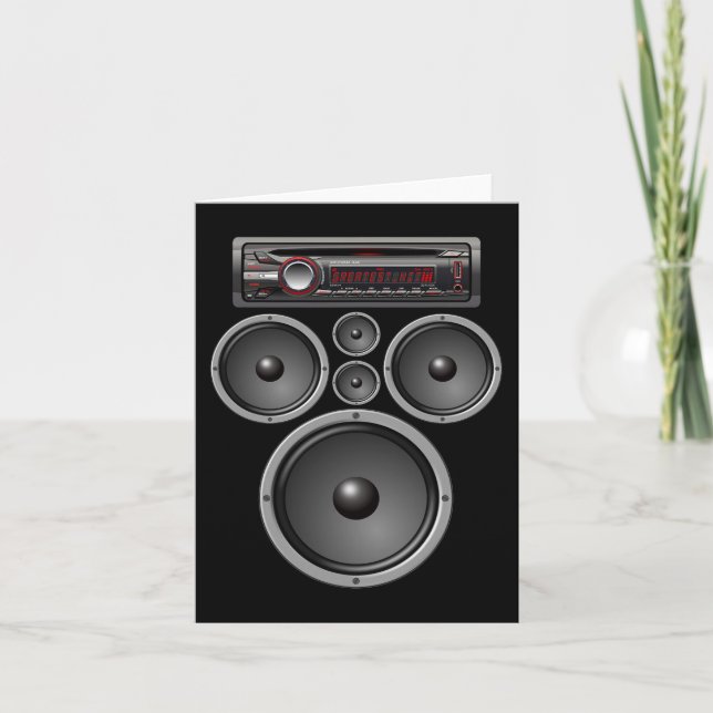 CAR STEREO SPEAKERS SYSTEM AUDIO HALLOWEEN COSTUME CARD (Front)