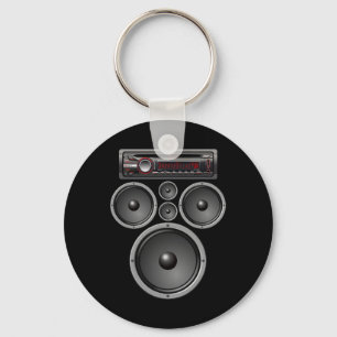Car Stereo Speakers System Audio Halloween Costume Key Ring