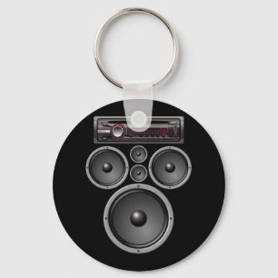 CAR STEREO SPEAKERS SYSTEM AUDIO HALLOWEEN COSTUME KEY RING