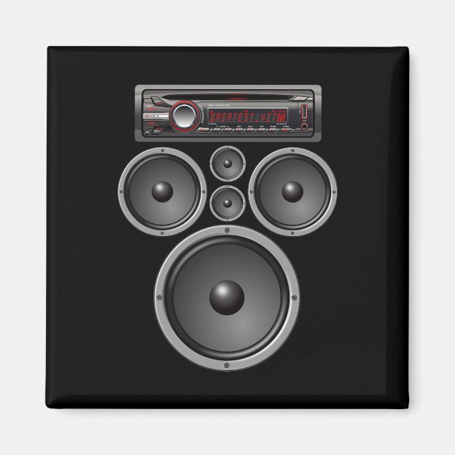 CAR STEREO SPEAKERS SYSTEM AUDIO HALLOWEEN COSTUME MAGNET (Front)