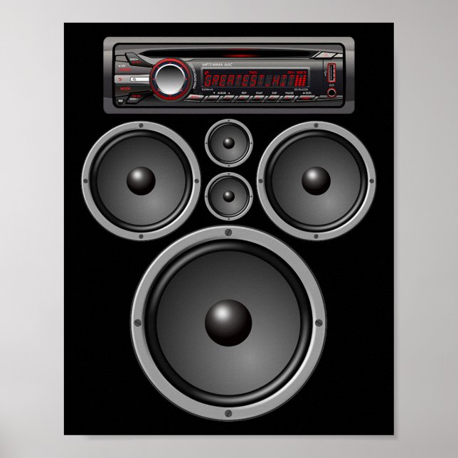 CAR STEREO SPEAKERS SYSTEM AUDIO HALLOWEEN COSTUME POSTER (Front)