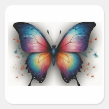 Car Sticker Watercolor Butterflies Sticker