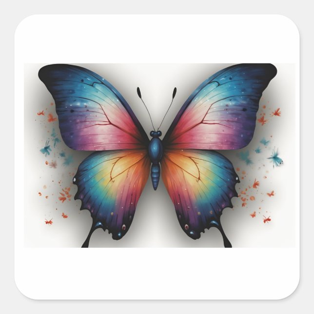 Car Sticker Watercolor Butterflies Sticker (Front)