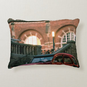 Car street old vintage style road decorative cushion