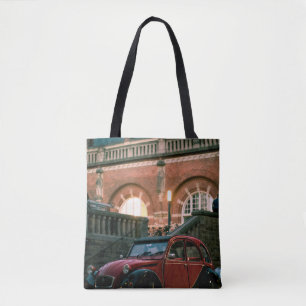 Car street old vintage style road tote bag